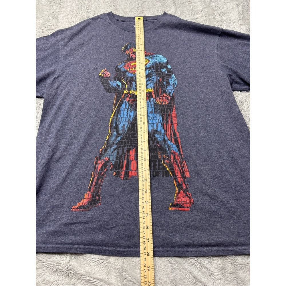 DC Comics SUPERMAN SUPER HERO MAN Of STEEL Word Puzzle Body TEE T Shirt MEN'S XL - Picture 5 of 9